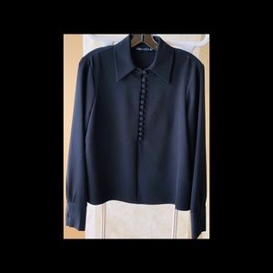 Zara long sleeve black top